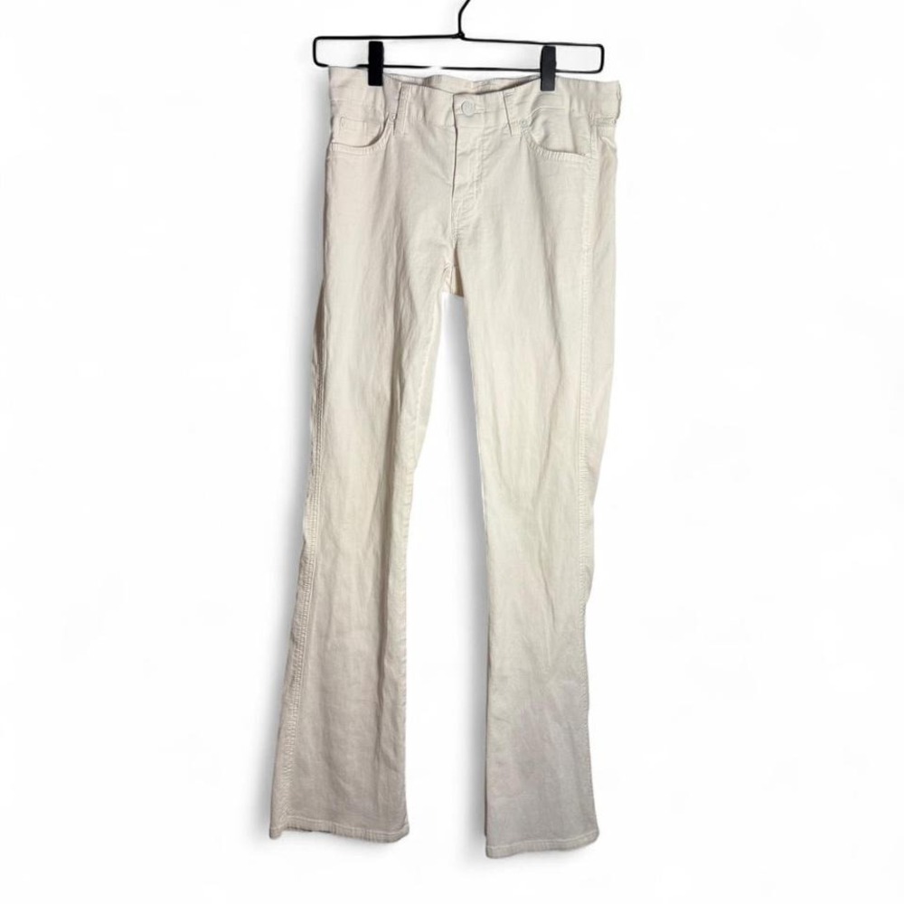 7 For All Mankind size 28" or 28inch cream and tan high-waisted flare corduroy